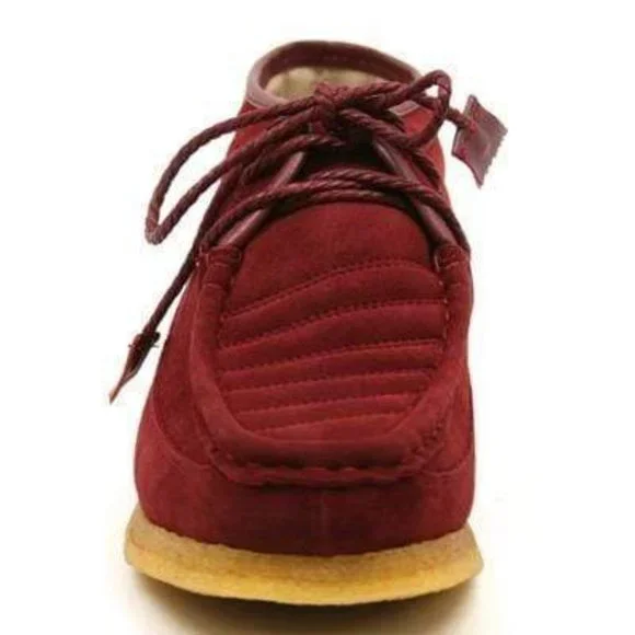 British Walkers Castle Men's Burgundy Suede